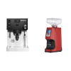 Rancilio Silvia PRO X, černá + Eureka Atom 60, ferrari red