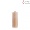 BARTEK sviečka stĺp s drážkou, 580g, 7x20cm, glitterová béžová