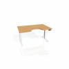 Pracovný stôl Motion Ergo, PO, 3S, 180x61-128x90 cm, buk/biely