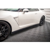 Maxton Design difuzory pod boční prahy pro Nissan GT-R R35 Facelift, černý lesklý plast ABS, r.v. 2011-2016