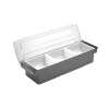 Bar up Box na ingrediencie – 3 nádoby – čierny – 480x150x(V)100 mm | Bar up
