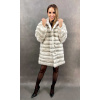 Max Original Leather Dámsky obojstranný kožuch zajac-rex 203233-S white činčila (M 44-46) - White - M