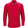 James & Nicholson Košile JN 642, popelínová, business, dlouhý rukáv COT02064200416-red Červená 6XL