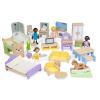 Bigjigs Toys Sada drevený nábytok do domčeka pre bábiky Bigjigs Toys