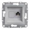SCHNEIDER Asfora Zásuvka datová RJ45, kat.5e UTP, alu