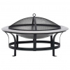 zahrada-XL Vonkajšie ohnisko s grilom nehrdzavejúca oceľ 76 cm 46530