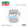 Lucas TRW Brzdové doštičky DP967-LUSI TRW Lucas MCB760SI - zmes Sinter Offroad
