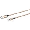 Kábel Bleil USB 2.0 USB-A + USB-C 480 Mb/s 2m béžový