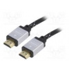 Cable HDMI 2.0 HDMI plug,both sides polyamide 3m black 30AWG