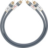 cinch audio prepojovací kábel [2x cinch zástrčka - 2x cinch zástrčka] 1.50 m antracitová pozlátené kontakty Oehlbach NF 14 MASTER; 2088
