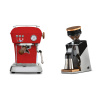 Ascaso Dream PID, Love Red + Eureka Mignon Single Dose PRO, Chrome & Oak