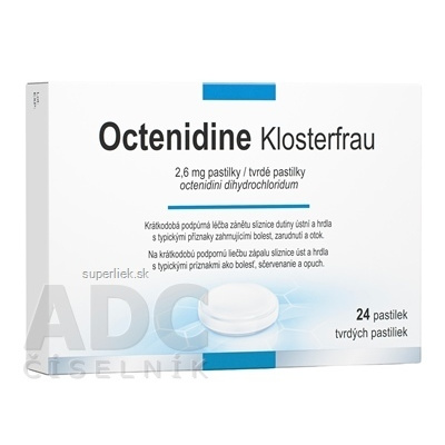 Octenidine Klosterfrau pas ord 2,6 mg (blis.PVC/PVDC/Al) 1x24 ks, 4008617153122