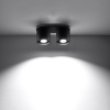 Sollux Lighting Stropné svietidlo Orbis, 2x čierne kovové tienidlo