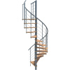 Minka STAIRS Kombinované točité schodisko Venezia Smart buk/sivá pr. 120 cm