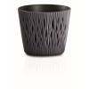 kvetináč 22,5cm SANDY ROUND DSR220-S433 antracit plastový PROSPERPLAST