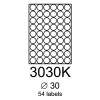 etikety RAYFILM 30mm kruh univerzálne biele R01003030KF (1.000 list./A4) (R0100.3030KF)