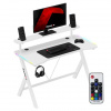 Herný biely stôl Huzaro s RGB podsvietením HERO 1.9 RGB WHITE 120 CM, HERO 1.9 RGB WHITE SKL3