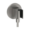 Stenová prípojka s držiakom sprchy Hansgrohe FixFit S brushed black chrome 26888340