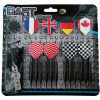 Šipky MASTER Black Plated Brass 12ks - softip 18g set