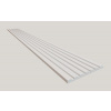 Dekoračný 3D lamelový panel 265x30x1,6 cm podklad MDF Biela lamela fólia Biela 3D-MDF-BIELA