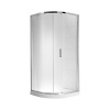 JIKA CUBITO PURE 90cm sprchový kút štvrťkruhový, profil striebro - sklo dekor arctic