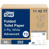 Skladaný toaletný papier Tork - T3, 9 072 útržkov