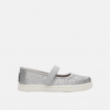 Toms Detské strieborné balerínky TOMS Tiny Mary Jane