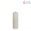 BARTEK sviečka stĺp s drážkou, 580g, 7x20cm, glitterová biela
