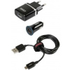 Nabíječka telefonu LAMPA 3 v 1 Micro USB kit 12/24V + 230V