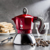 BIALETTI New Moka Induction pre 2 šálky espressa (2 tz) červená - hliníkový tlakový kávovar