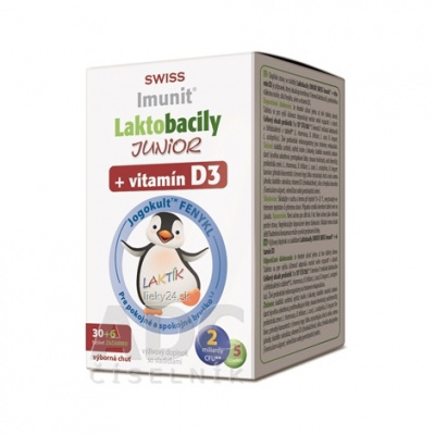 Swiss Imunit Laktobacily Junior + vitamín D3 36 tabliet
