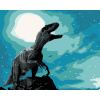 ZUTY Maľovanie podľa čísel - TYRANOSAURUS REX V NOCI Rámovanie: vypnuté plátno na rám, Rozmer: 40x50 cm