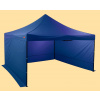 Párty stan 4x4m – oceľový, Modrá, 3 bočné plachty