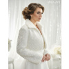 Kožušinové svadobné bolerko so zvonovými rukávmi - ivory: BD-241 Rozmer: 46