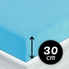 Froté napínacie prestieradlo na vysoký matrac FR-017 Azúrovo modré 180 x 200 - výška 30 cm