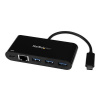 STARTECH Adapter Hub USB C to Ethernet 3 Port, STARTECH Adapter Hub USB C to Ethernet 3 Port - US1G US1GC303APD