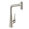 Hansgrohe Metris Select - Páková drezová batéria 320 s vyťahovacím výtokom, vzhľad nerezový 14884800