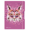 Zošit Herlitz my.book Flex Wild Animals A4 2x40 listov linajkový štvorčekový PP rys