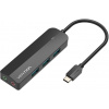 Replikátor portov Vention Type-C (USB-C) do 3x USB 3.0 / Micro-B HUB with External Stereo Sound Adapter 0.15M Black AB (TGQBB)