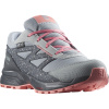 SALOMON Detská bežecká obuv OUTWAY CSWP JUNIOR quarry/ebony/peach amber - sivá Veľkosť EU: 31