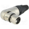 Zástrčka XLR zásuvka PIN 3 úhlové 90° otočné na kabel pájení