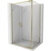 Mexen Exo, výklopný sprchový kút 90 x 80 cm, číre sklo, zlatá, 8182-090-080-50-00