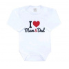 Dětské body New Baby I love Mum and Dad bílé velikost 56 (Dětské body, New Baby, I love Mum and Dad, bílé velikost 56)