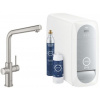 Grohe BLUE HOME dřezová elektronická baterie, s filtračním a chladícím zařízením, Bluetooth, napájení ze sítě, supersteel