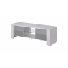 Cama Meble Tv stolík WEST biely mat/biely lesk drevo 130 cm x 42 cm x 42 cm
