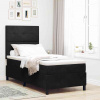 zahrada-XL Posteľ s pružinovým rámom s matracmi Čierna 80 x 200 cm Zamat 3339796
