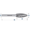 Karnasch 114048025 | H - Plamienková fréza HP-8 12,0x32x6-77 mm, nepovlakované