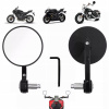 Univerzálne motocyklové zrkadlá upevnené na riadidlách Okrúhly 360° 22 mm