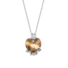 GRACE Silver Jewellery Náhrdelník Swarovski Elements pro všechny maminky - stříbro 925/1000 NH-038-7 Champagne 40 cm + 5 cm (prodloužení)