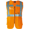 Korntex Berlin Multifunkčná reflexná vesta na zips KX802 Signal Orange